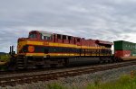 Mid train DPU KCS 4846 on a CP unit stack train E/B through Colebrook